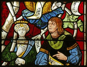 Fenster, das den Jessebaum zeigt: König und Prophet, 16.-20. Jahrhundert